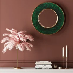 Feather palm bordlampe, pink