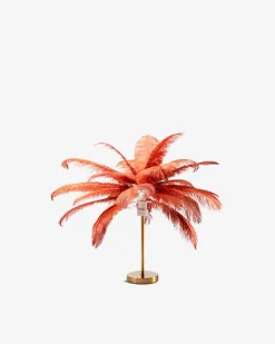 Feather palm bordlampe, rust