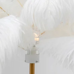 Feather palm gulvlampe, hvid