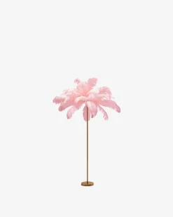 Feather palm gulvlampe, pink