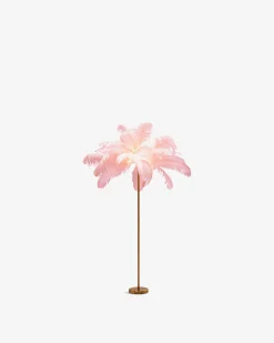 Feather palm gulvlampe, pink
