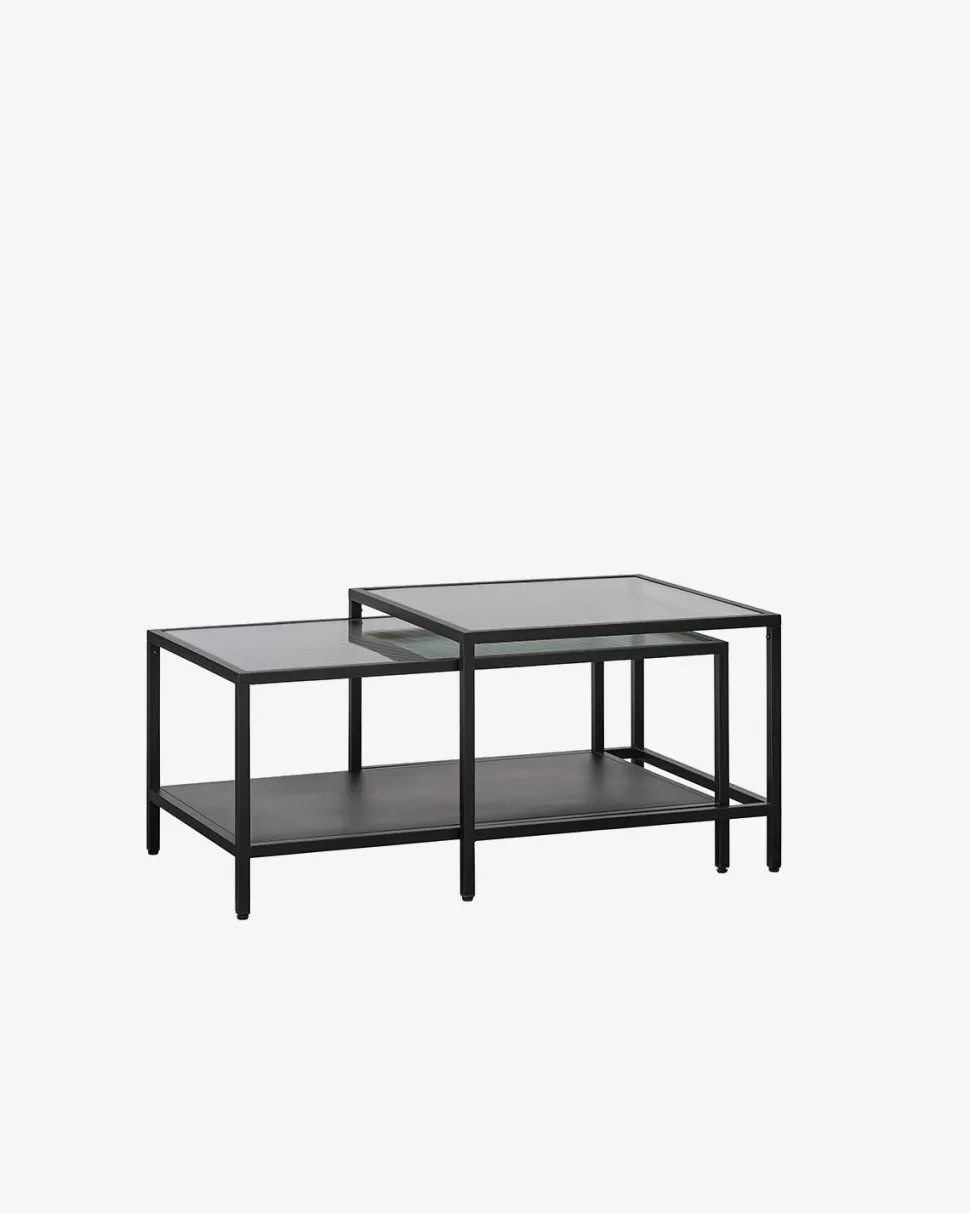 Frisco sofabordssæt, sort metal