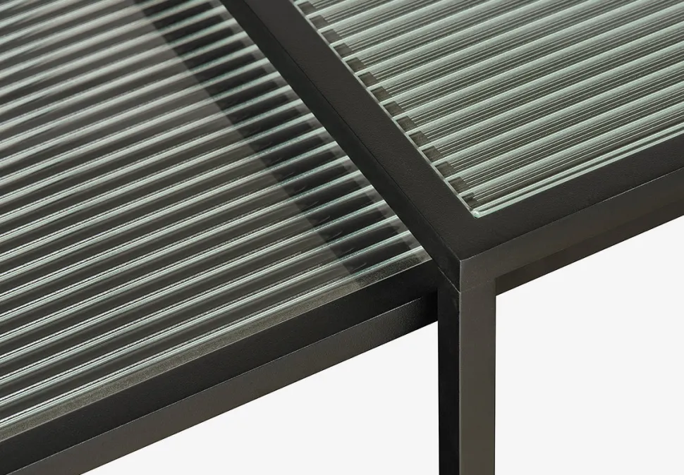 Frisco sofabordssæt, sort metal