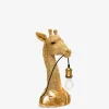 Giraf bordlampe buste, guld