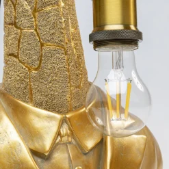 Giraf bordlampe buste, guld