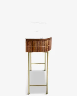 Grace konsolbord mango/ hvid marmor top