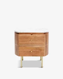 Grace sengebord, hvid marmor top