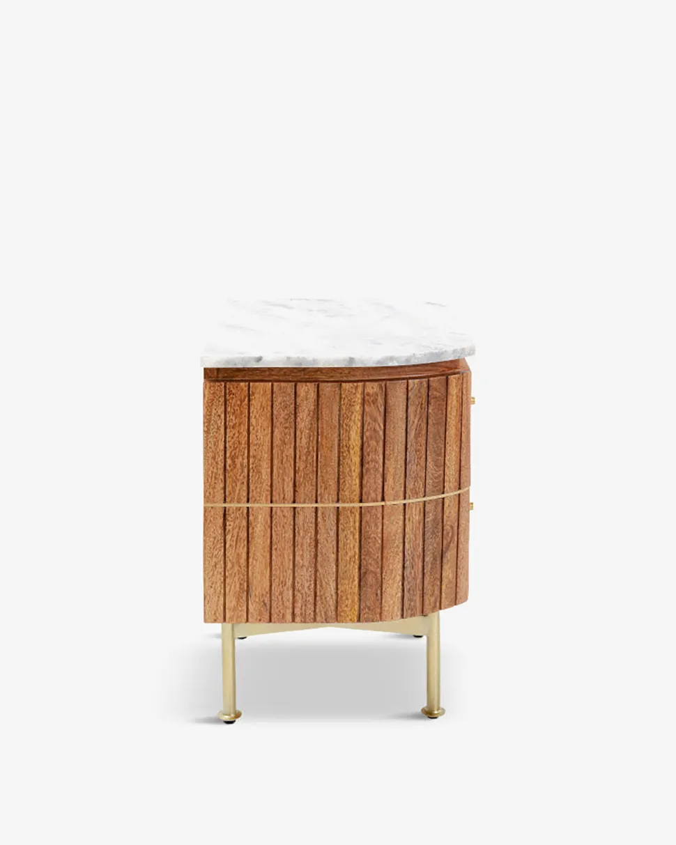 Grace sengebord, hvid marmor top