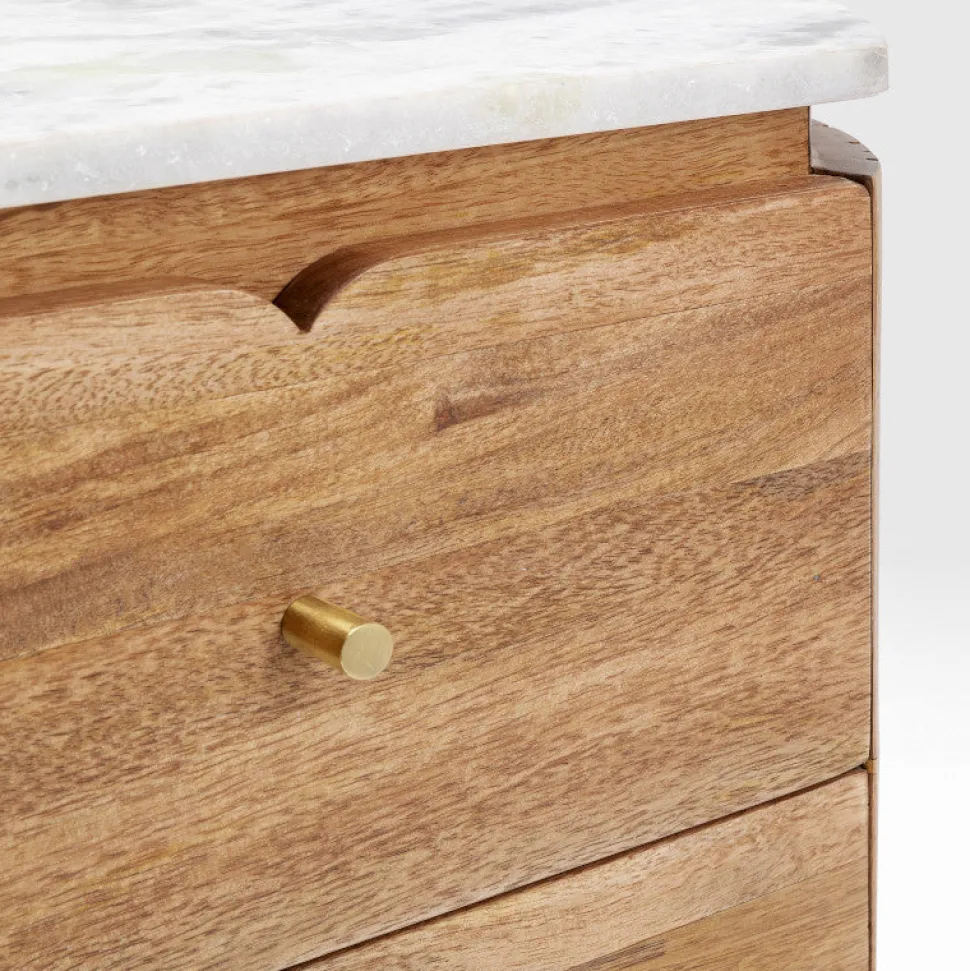 Grace sengebord, hvid marmor top