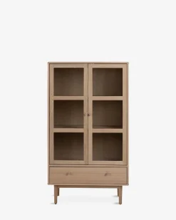 Hefe vitrine, eg hvidolieret