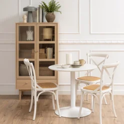 Hefe vitrine, eg hvidolieret