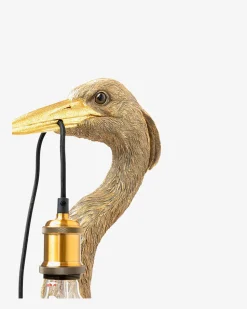 Hejre væglampe, guld