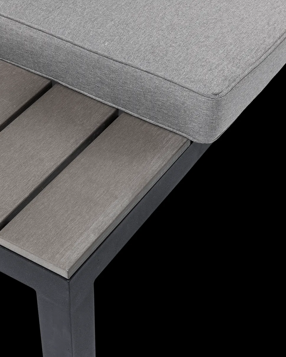 Holiday lounge hjørnesofa m/sofabord, sort/grå