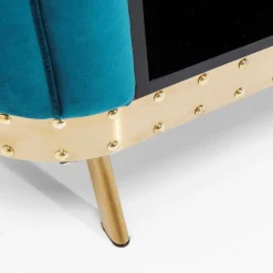 Hollywood bardisk, blå velour