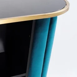 Hollywood bardisk, blå velour