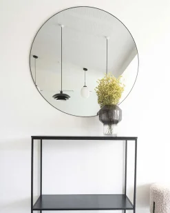 Jessi spejl, sort Ø.100cm