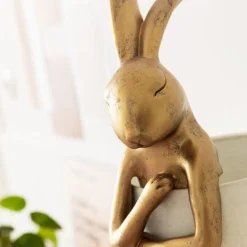 Kanin bordlampe m/skærm, 50cm