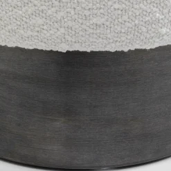 Kirsebær puf, creme bouclé