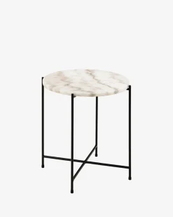 Light sidebord, hvid marmor