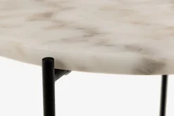 Light sidebord, hvid marmor