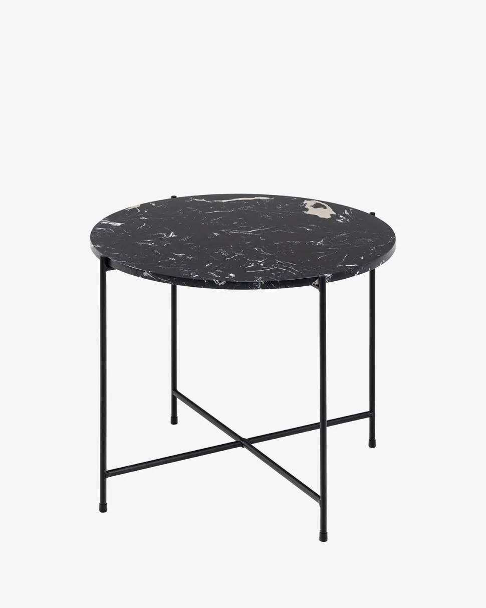 Light sofabord, sort marmor