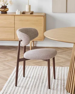 Linea spisebordsstol, sand/valnød