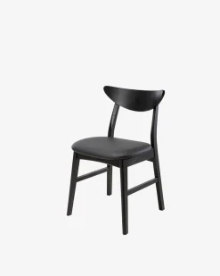 Liva spisestol sortbejdset eg