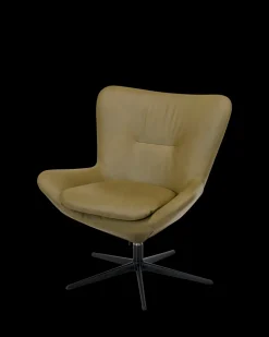 Lotus lænestol, grøn læder