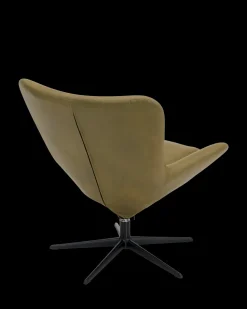 Lotus lænestol, grøn læder