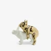 Love dogs figur, hvid/guld