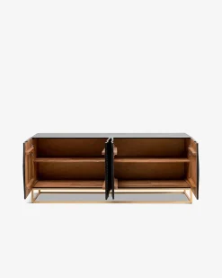 Madeira skænk, sort bejdset