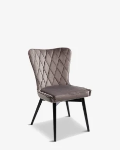 Marshall spisebordsstol, grå velour