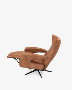 Masset lænestol m/indbygget fodskammel