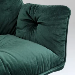 Mila spisebordsstol m. arm, grøn velour