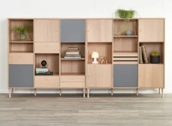 Mistral reol, Eg hvid pig./ lys grå