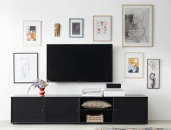 Mistral TV-bord, sortbejdset eg