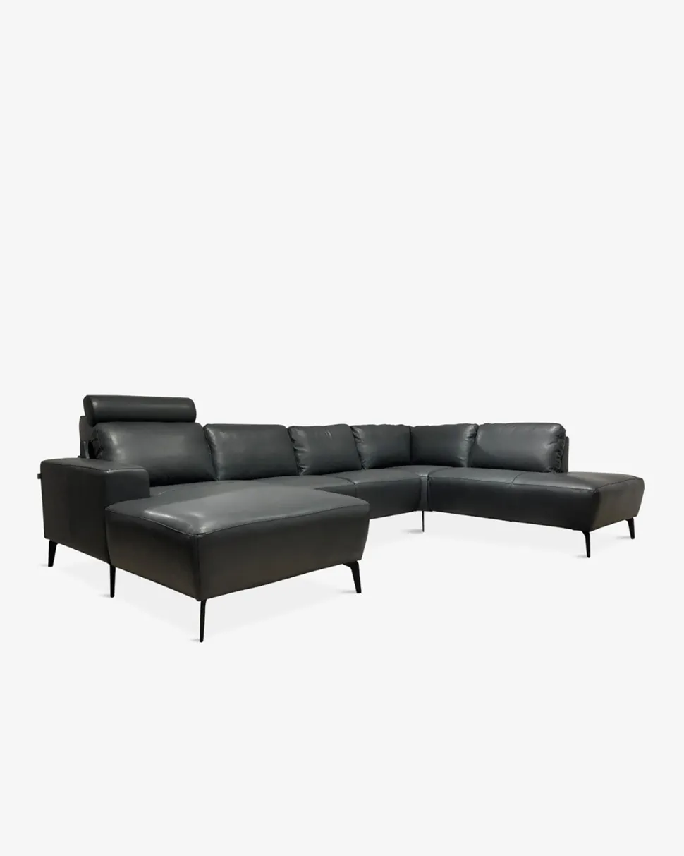Modu byggesofa, antracite læder