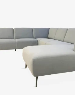 Modu byggesofa, lysegrå velour