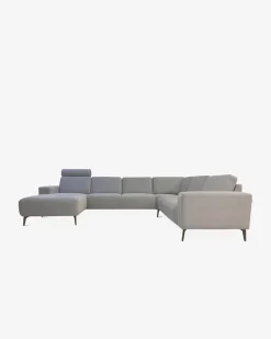 Modu byggesofa, lysegrå velour