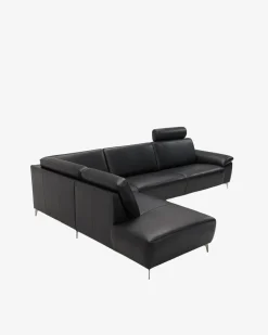 Modu hjørnesofa m/open end venstre, sort læder