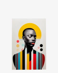 Muse retro lady yellow glas galleri