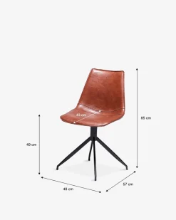 Nava spisebordsstol, cognac