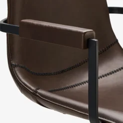 Nava spisebordsstol m/armlæn, mørkebrun