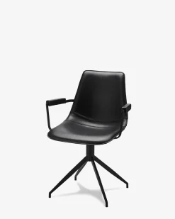 Nava spisebordsstol m/armlæn, sort