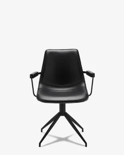 Nava spisebordsstol m/armlæn, sort