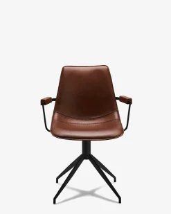 Nava spisebordsstol m/armlæn, Cognac