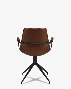 Nava spisebordsstol m/armlæn, Cognac