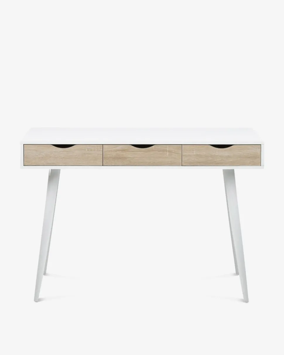 Neptun skrivebord hvid/eg