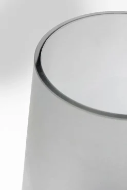 Noble ring vase, mat grå glas