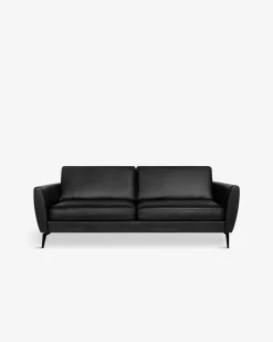 Nova modular 3 pers sofa, sort læder